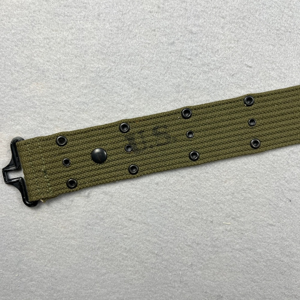 US Military WW1 Pistol Belt Mens 36 Olive Green Canvas Tactical Utility Vintage - Picture 11 of 14